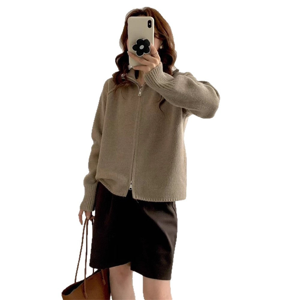 Simple Design Thick Knitwear Cardigan Sweater