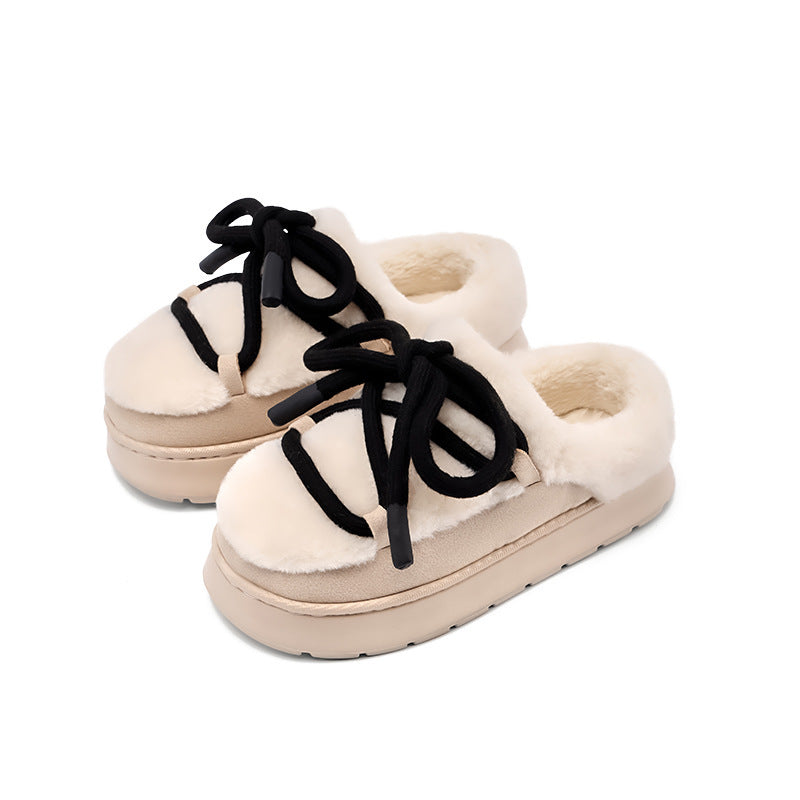 Can Be Worn Outside Cotton Women's Platform Increased By Closed-toe Slippers