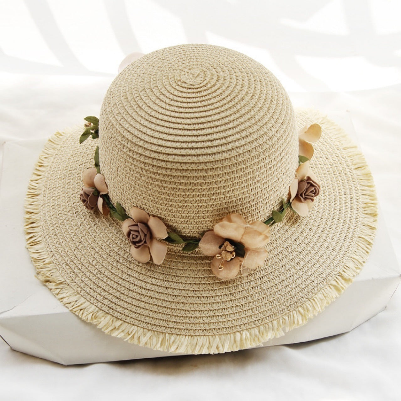 Beach Straw Hat Women's Fresh Seaside Face Covering