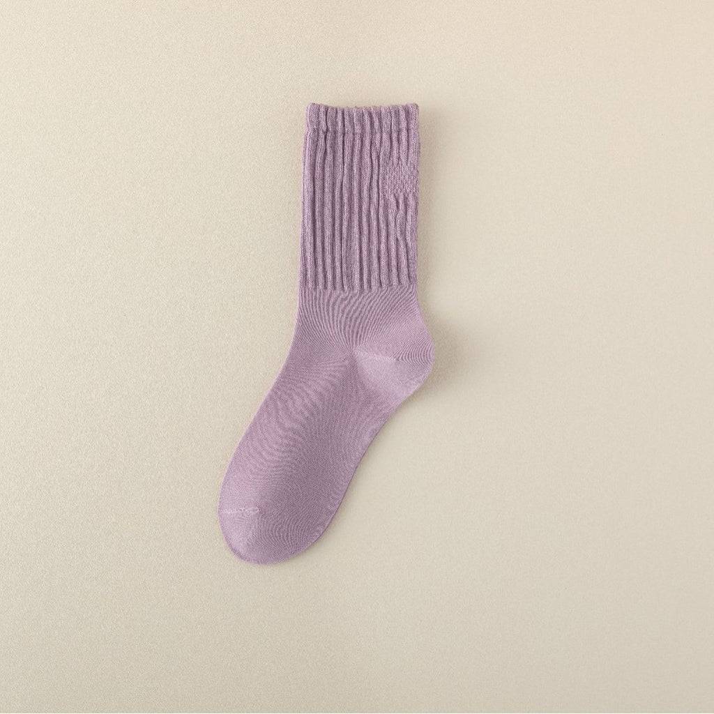 Autumn And Winter Cotton Socks Korean Style Girl Mid-calf Length