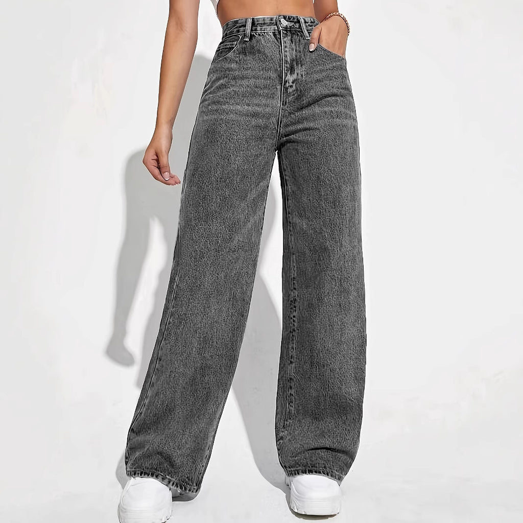 Loose Washed-out Jeans Retro Fashion Casual All-matching