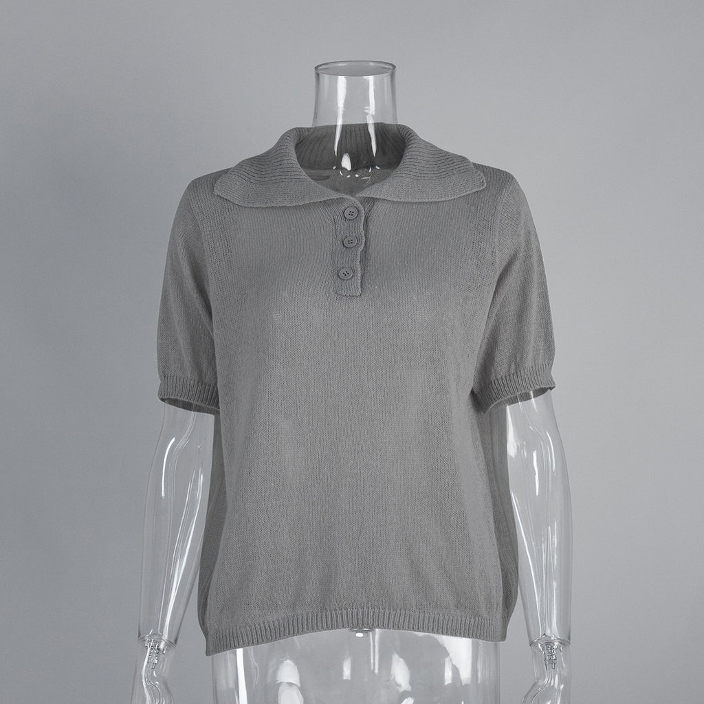 Polo Hollow Knitted Short-sleeved Shirt