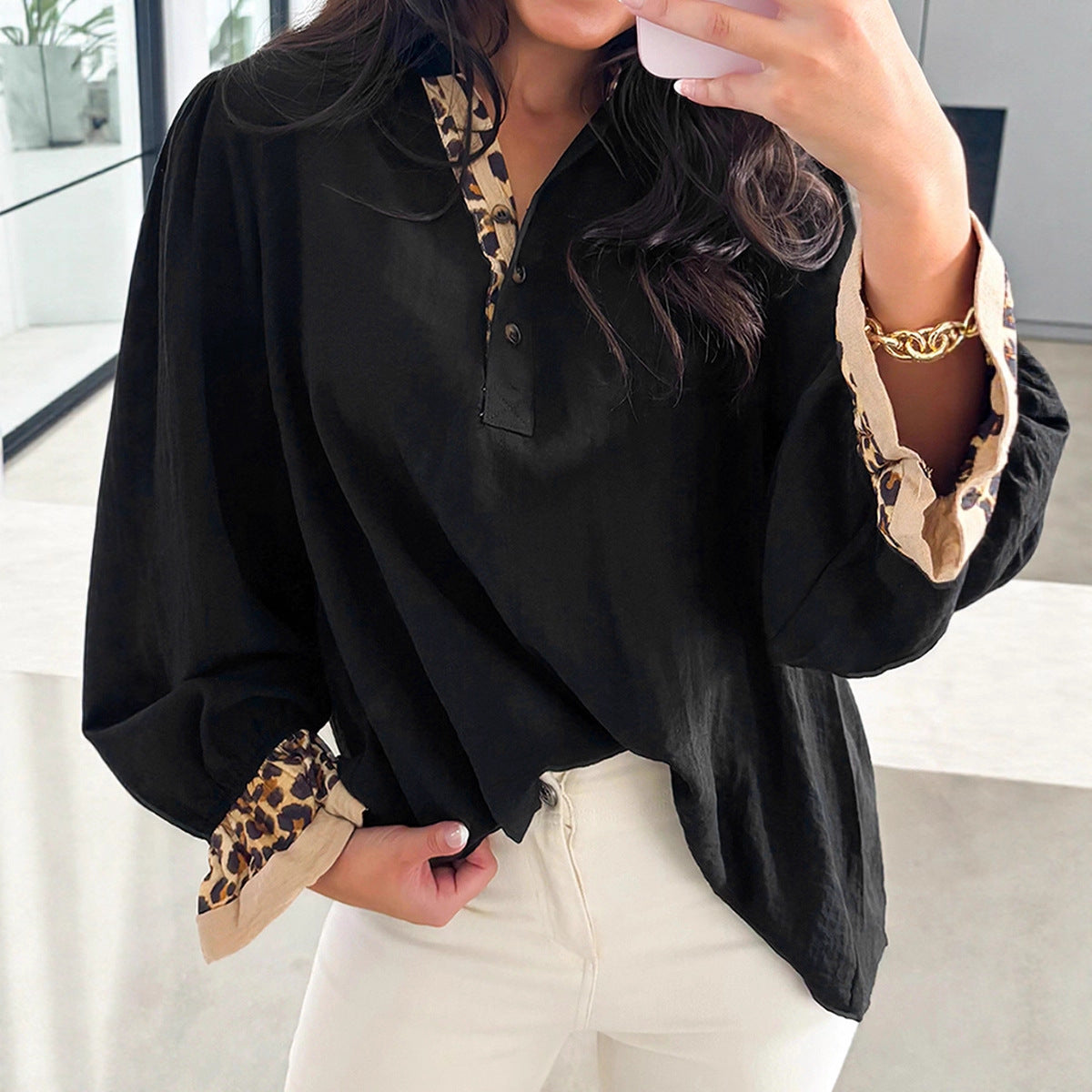 Fashion Casual Ruffled Long-sleeved Shirt For Women