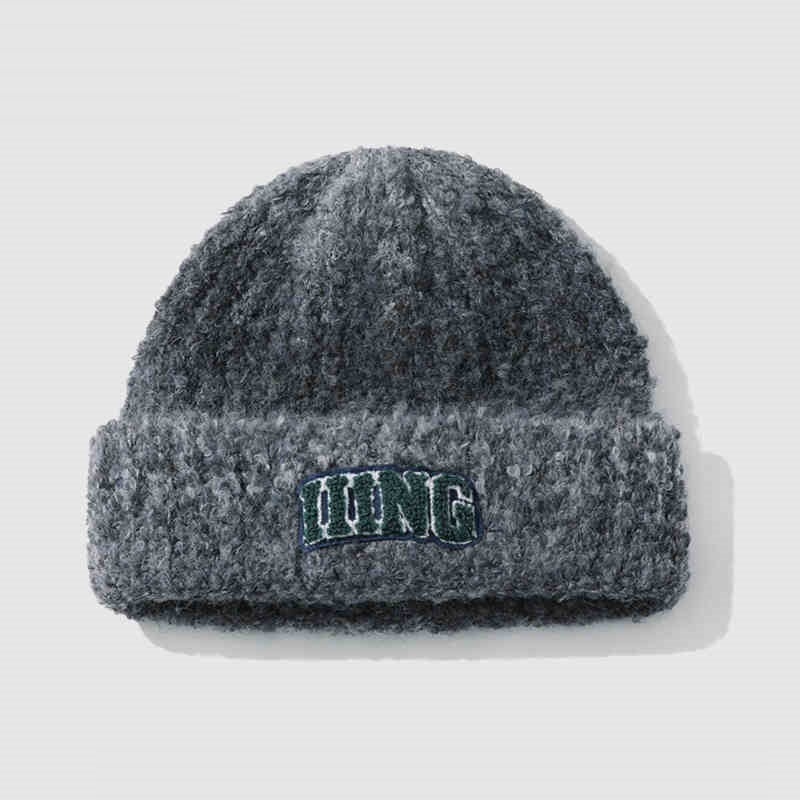 Wool Blend Vintage Gradient Embroidery Knitted Hat Women