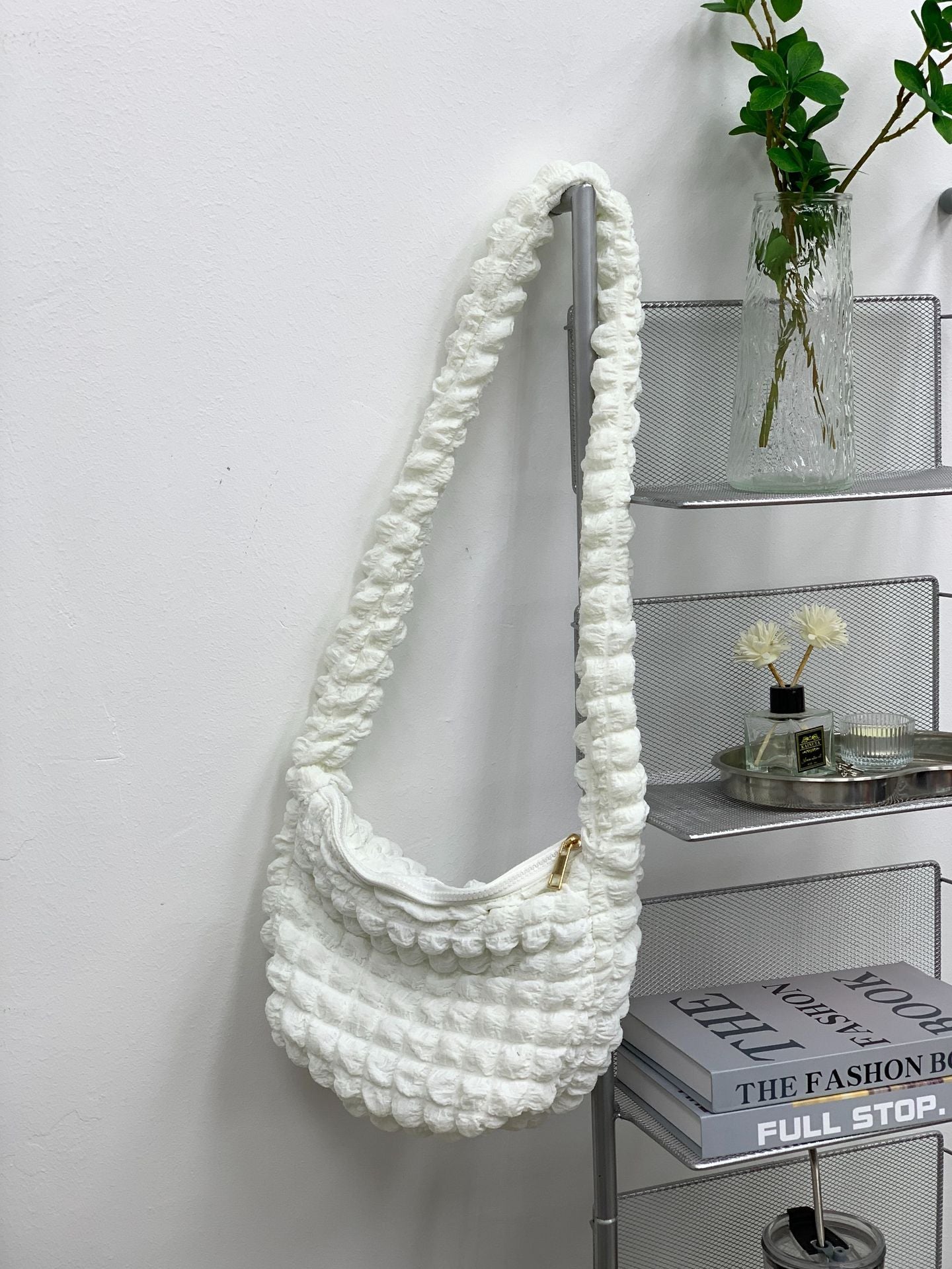 Women's Fashion Casual Rhombus Pleated Crossbody Bag