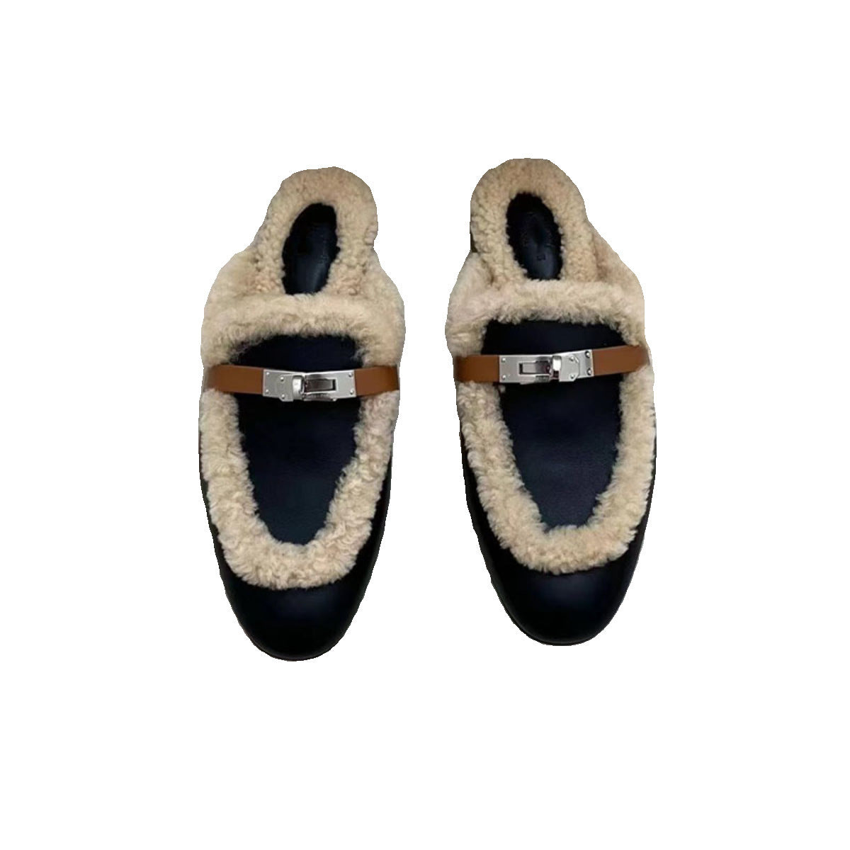 Baotou Halftop Women's Flat Bottom Buckle Muller Shoes