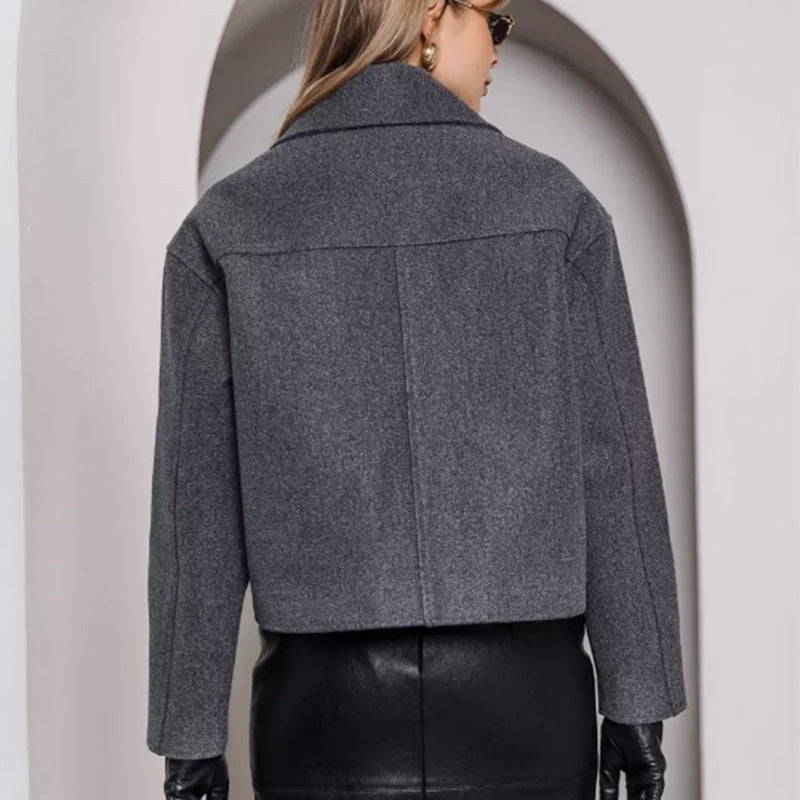 Coat Size Pocket Long Sleeve New Ladies