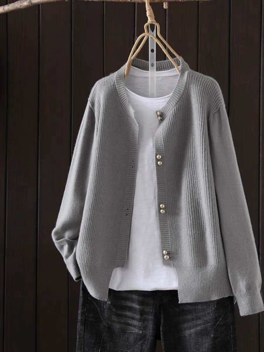 Women's Knitted Cardigan Classic Style Autumn New Loose Slimming And All-matching Soft Glutinous