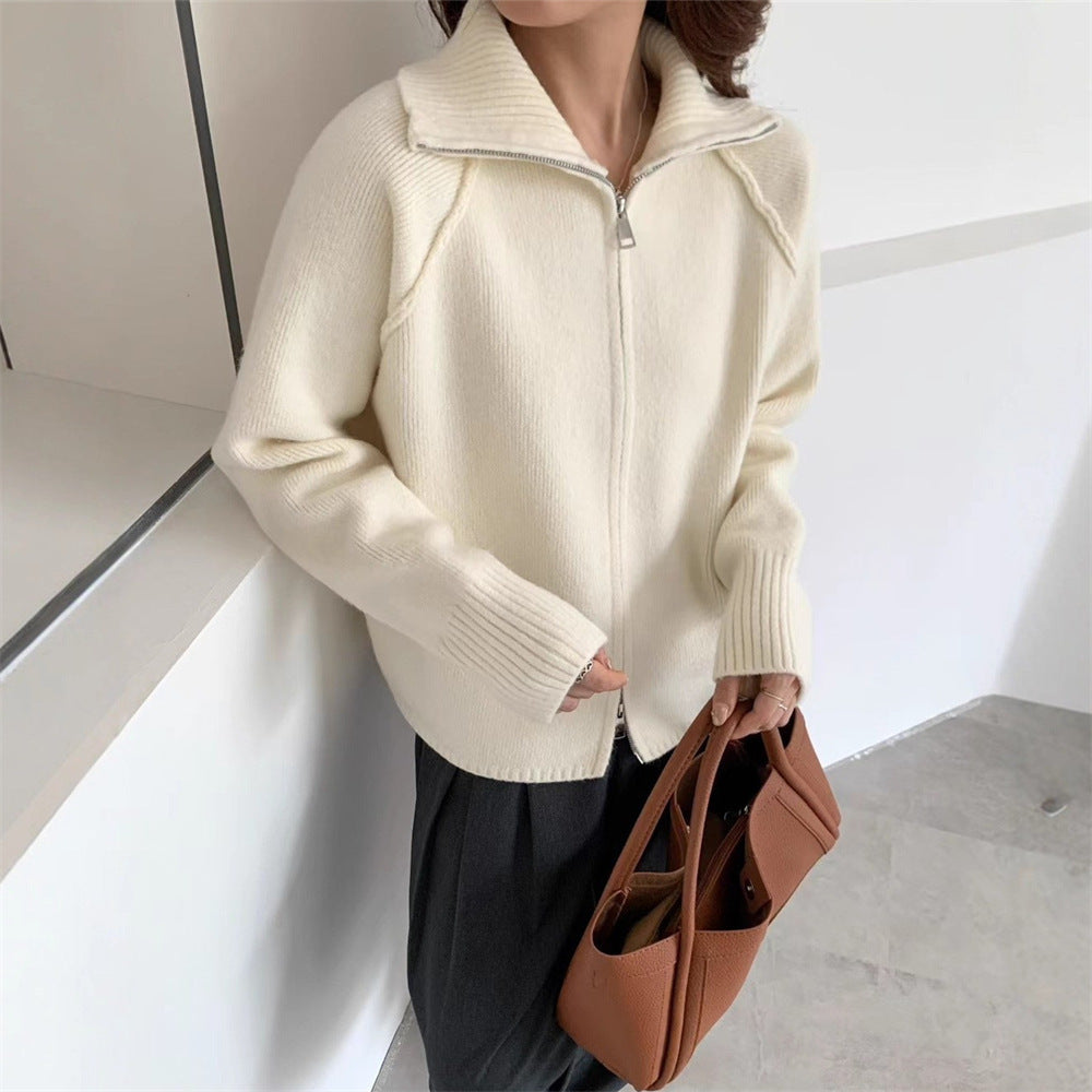 Simple Design Thick Knitwear Cardigan Sweater
