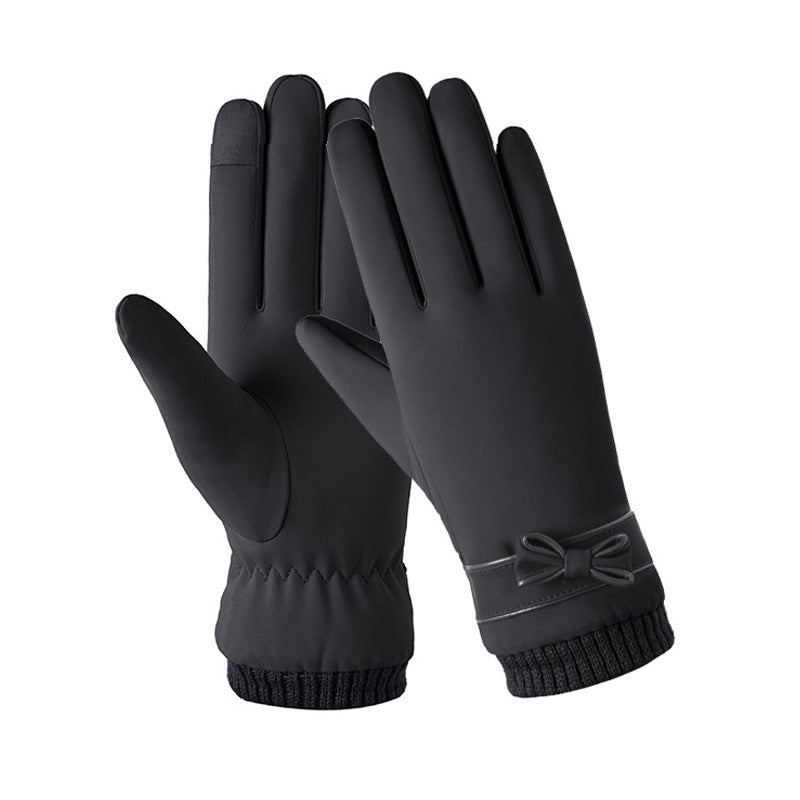 Gloves Women's Skin-feeling Fabric Soft And Windproof