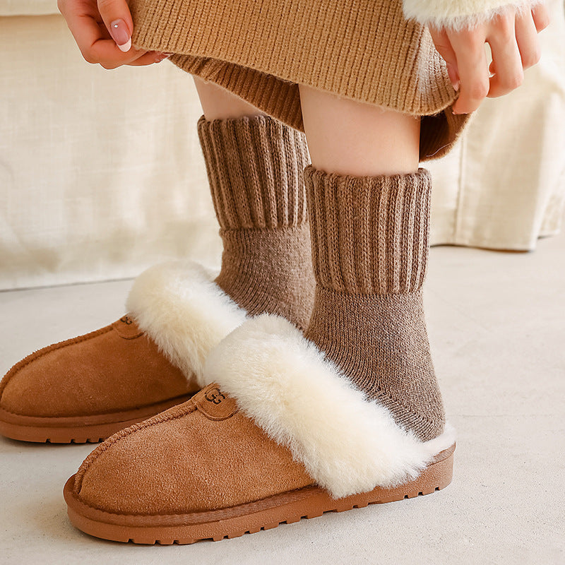 Tube Winter Thickened Maillard Terry Velvt Plush Snow Socks