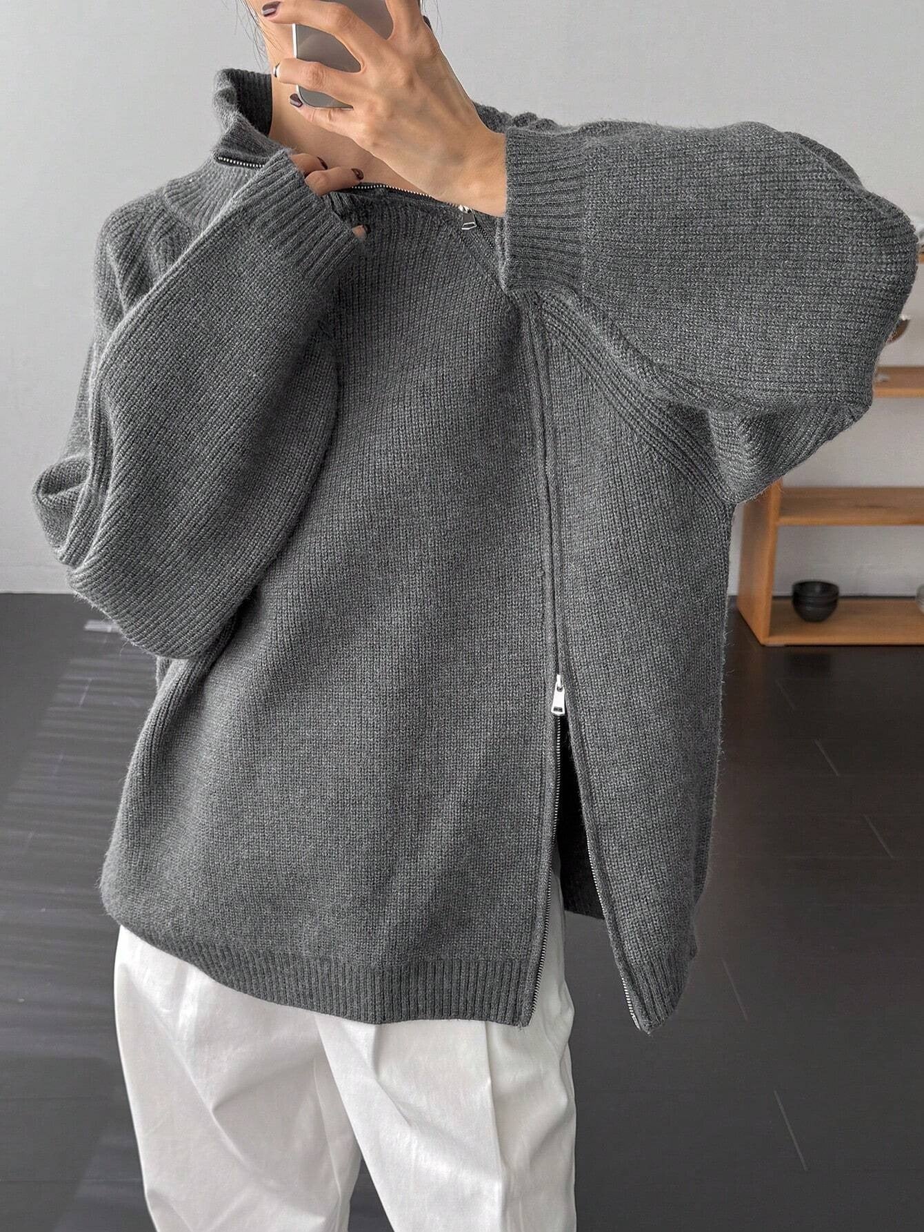 Collar High Collar Open Top Pullover For Women