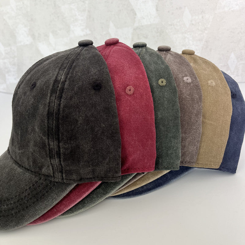 Classic Retro Washed Light Board Baseball Cap Simple All-match