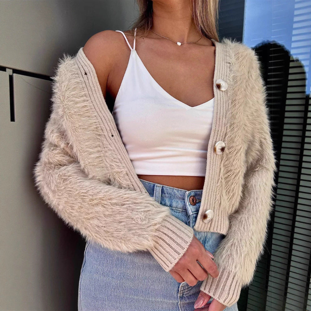 Women's Mink-like Knitted Jacket Loose