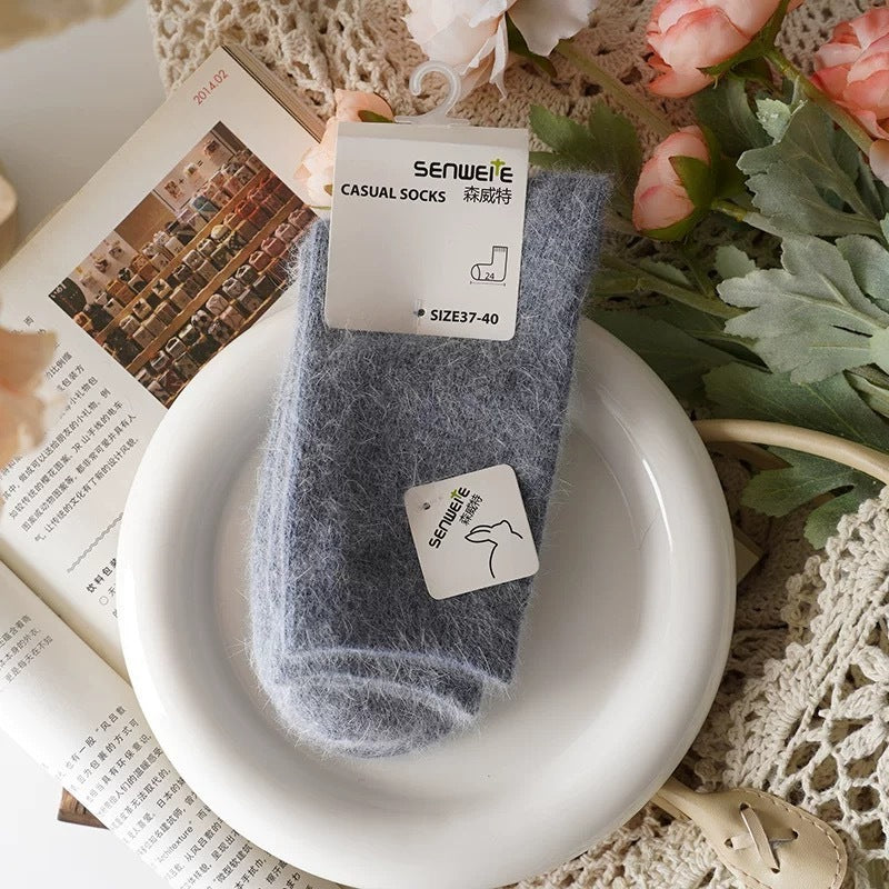 Autumn And Winter Rabbit Fur Socks For Women