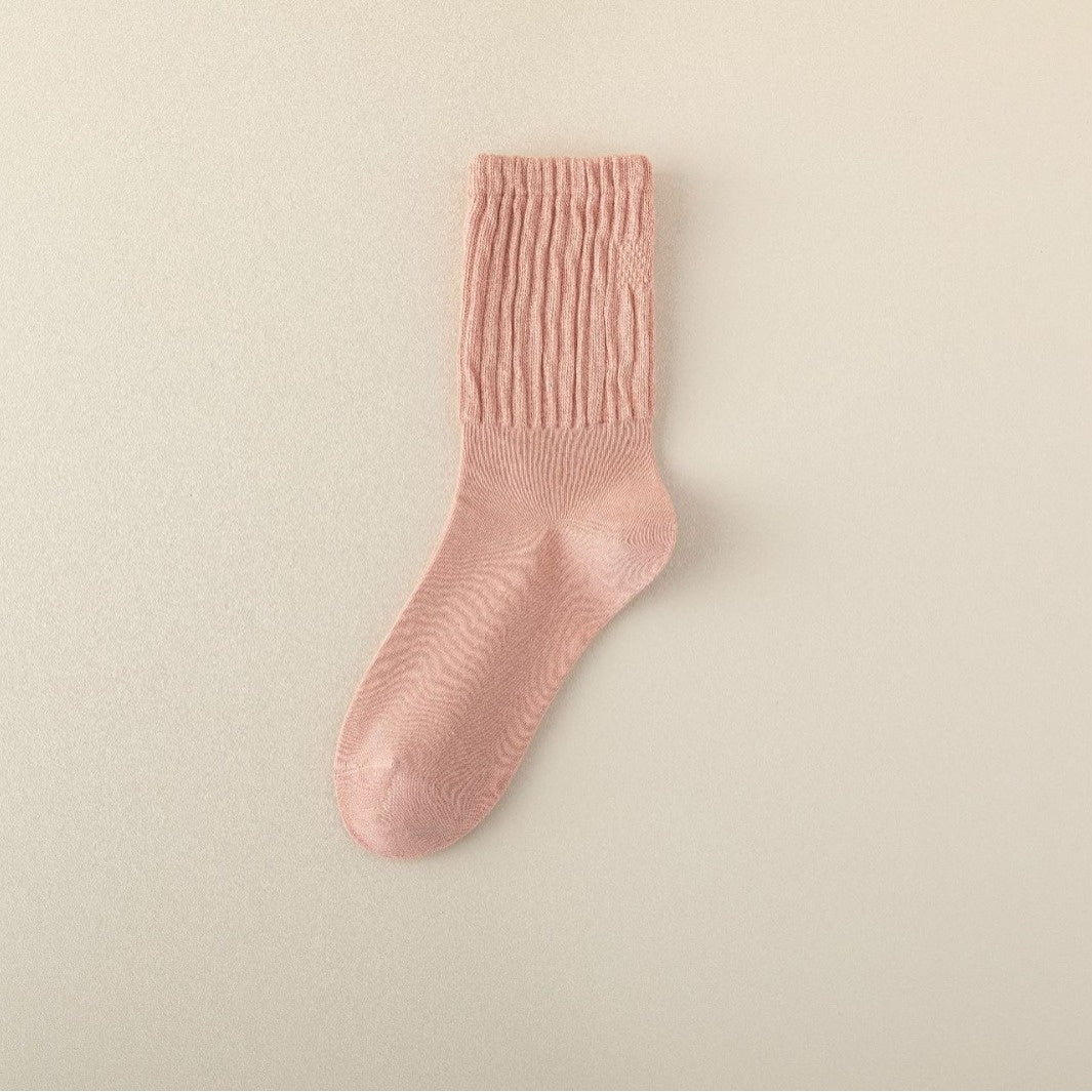 Autumn And Winter Cotton Socks Korean Style Girl Mid-calf Length