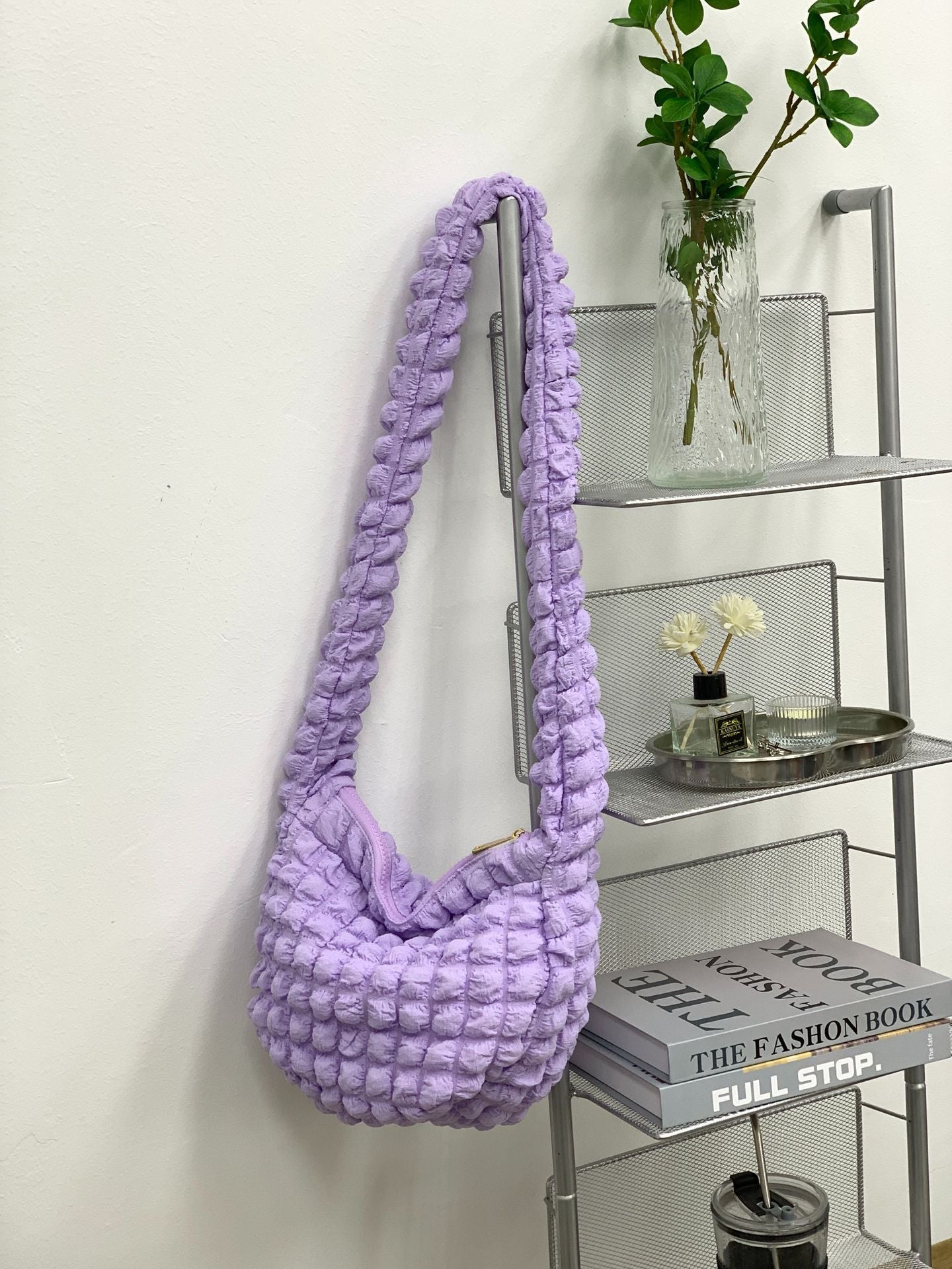 Women's Fashion Casual Rhombus Pleated Crossbody Bag